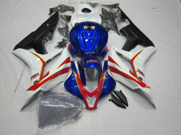 Deep Blue White and Red HRC 2007-2008 CBR600RR Motorcycle Fairing Deep Blue White and Red HRC 2007-2008 CBR600RR Motorcycle Fairing