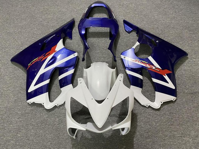 Deep Blue and White 2001-2003 CBR600 F4i Motorcycle Fairing Deep Blue and White 2001-2003 CBR600 F4i Motorcycle Fairing