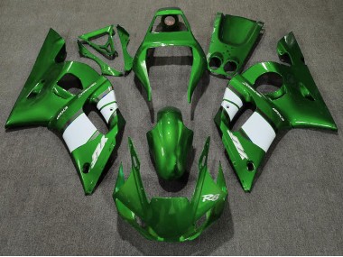 Deep Green & White 1998-2002 R6 Motorcycle Fairing