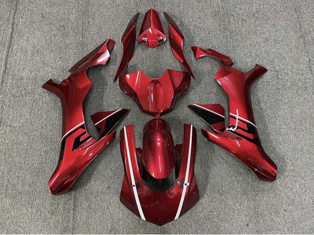Deep Red & Black and White Accents 2015-2019 R1 Motorcycle Fairing