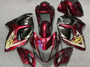 Deep Red & Gold 2008-2020 GSXR 1300 Hayabusa Motorcycle Fairing