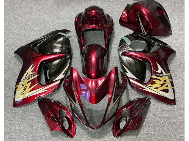 Deep Red & Gold 2008-2020 GSXR 1300 Hayabusa Motorcycle Fairing Deep Red & Gold 2008-2020 GSXR 1300 Hayabusa Motorcycle Fairing