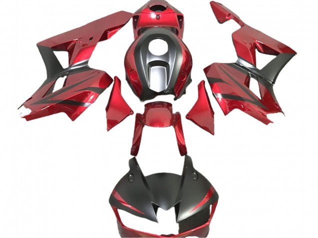 Deep Red & Matte Black 2013-2023 CBR600RR Motorcycle Fairing Deep Red & Matte Black 2013-2023 CBR600RR Motorcycle Fairing