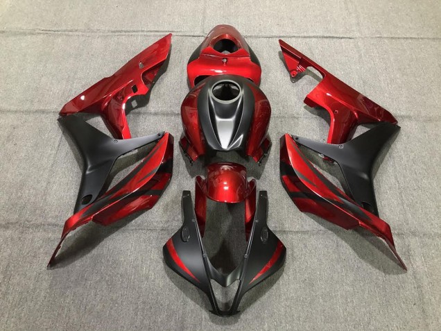 Deep Red and Matte Black 2007-2008 CBR600RR Motorcycle Fairing Deep Red and Matte Black 2007-2008 CBR600RR Motorcycle Fairing