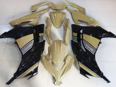 Desert Tan and Black 2013-2018 Ninja 300 Motorcycle Fairing