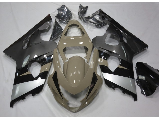 Desert Tan and Silver 2004-2005 GSXR 600-750 Motorcycle Fairing Desert Tan and Silver 2004-2005 GSXR 600-750 Motorcycle Fairing