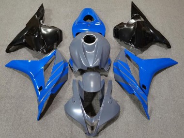 Double Blue on Grey 2009-2012 CBR600RR Motorcycle Fairing