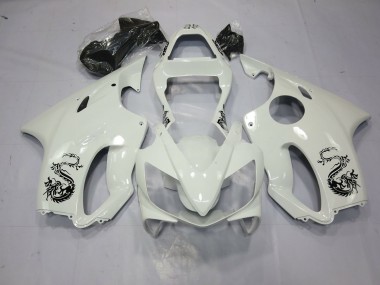 Dragon White 2001-2003 CBR600 F4i Motorcycle Fairing