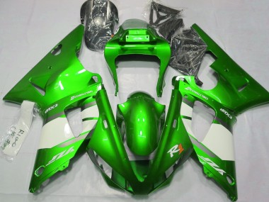 Electric Green & White 2000-2001 R1 Motorcycle Fairing