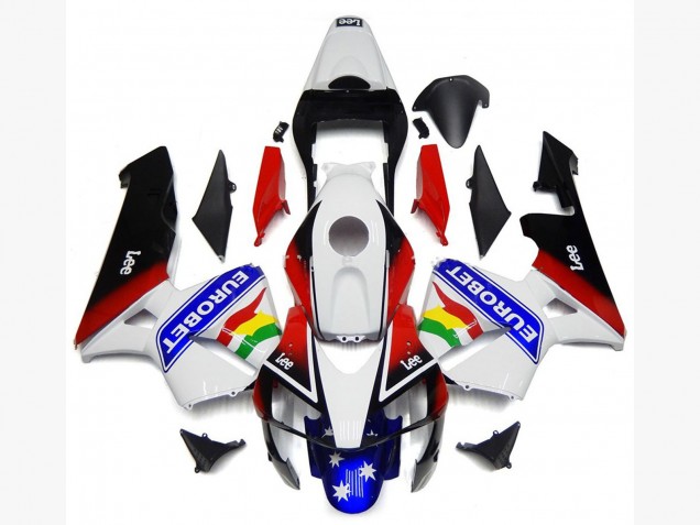 EuroBet Colors Gloss 2003-2004 CBR600RR Motorcycle Fairing EuroBet Colors Gloss 2003-2004 CBR600RR Motorcycle Fairing