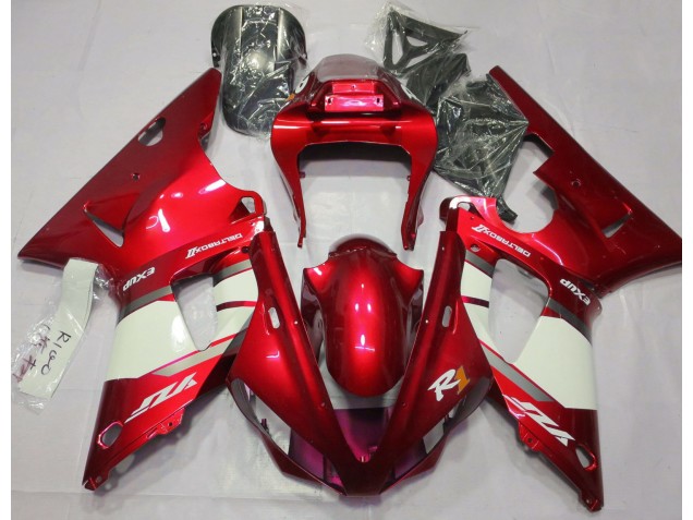 Fire Red & White 2000-2001 R1 Motorcycle Fairing