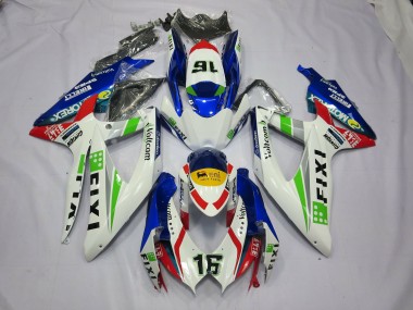 Fixi Blue 2008-2010 GSXR 600-750 Motorcycle Fairing
