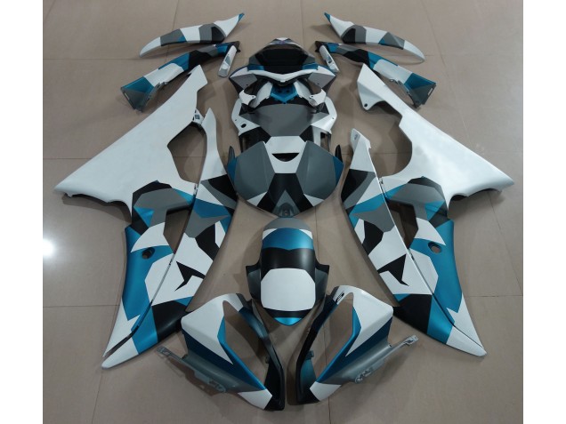 Glacier Blue Snow Camo 2008-2016 R6 Motorcycle Fairing Glacier Blue Snow Camo 2008-2016 R6 Motorcycle Fairing