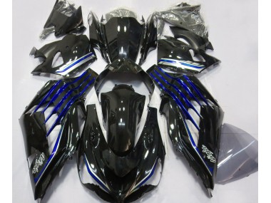 Gloss Black & Blue 2012-2021 ZX14R Motorcycle Fairing