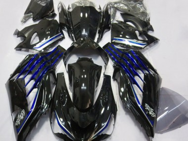 Gloss Black & Blue 2012-2021 ZX14R Motorcycle Fairing