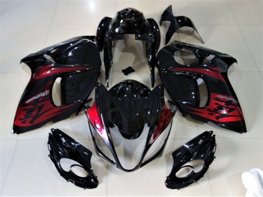 Gloss Black & Candy Red 2008-2020 GSXR 1300 Hayabusa Motorcycle Fairing