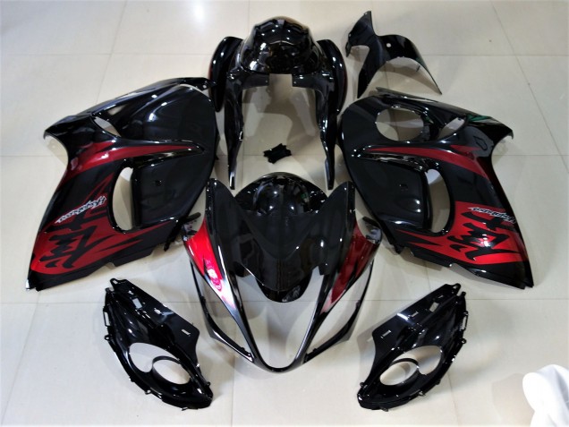 Gloss Black & Candy Red 2008-2020 GSXR 1300 Hayabusa Motorcycle Fairing Gloss Black & Candy Red 2008-2020 GSXR 1300 Hayabusa Motorcycle Fairing