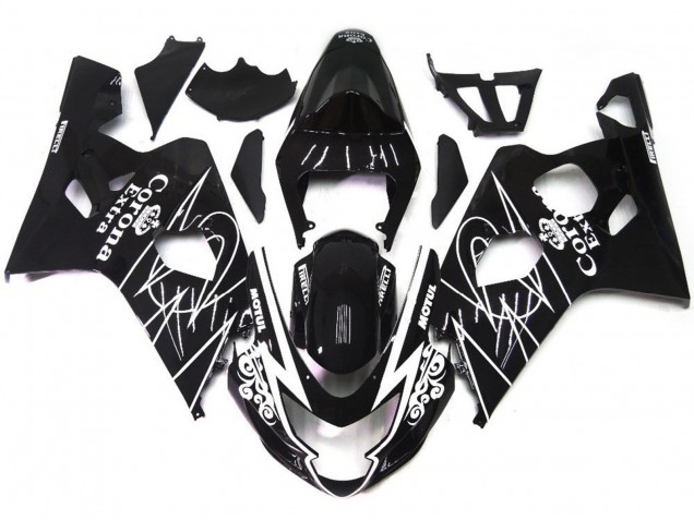 Gloss Black Corona Style 2004-2005 GSXR 600-750 Motorcycle Fairing Gloss Black Corona Style 2004-2005 GSXR 600-750 Motorcycle Fairing