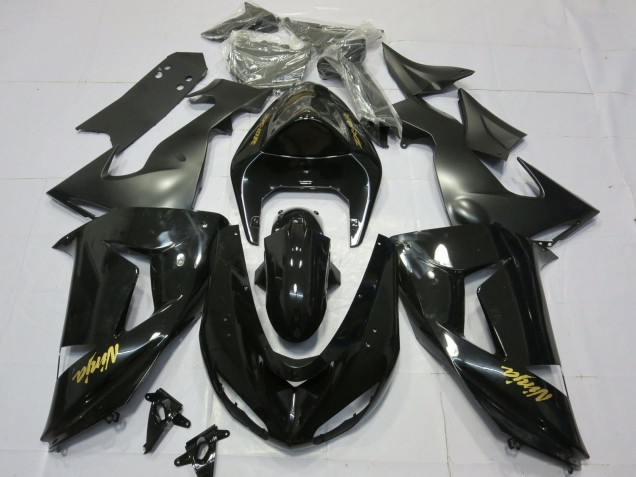 Gloss Black Gold 2006-2007 ZX10R Motorcycle Fairing Gloss Black Gold 2006-2007 ZX10R Motorcycle Fairing