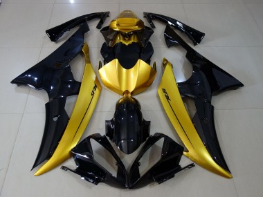 Gloss Black & Gold 2008-2016 R6 Motorcycle Fairing