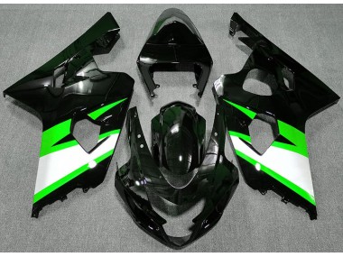 Gloss Black & Green 2004-2005 GSXR 600-750 Motorcycle Fairing