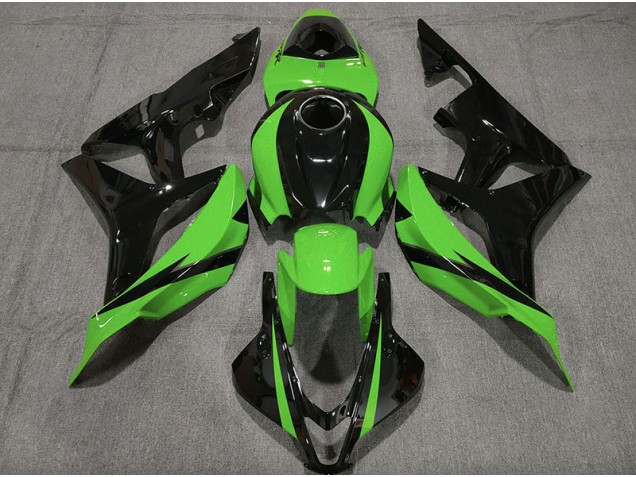 Gloss Black & Green 2007-2008 CBR600RR Motorcycle Fairing Gloss Black & Green 2007-2008 CBR600RR Motorcycle Fairing