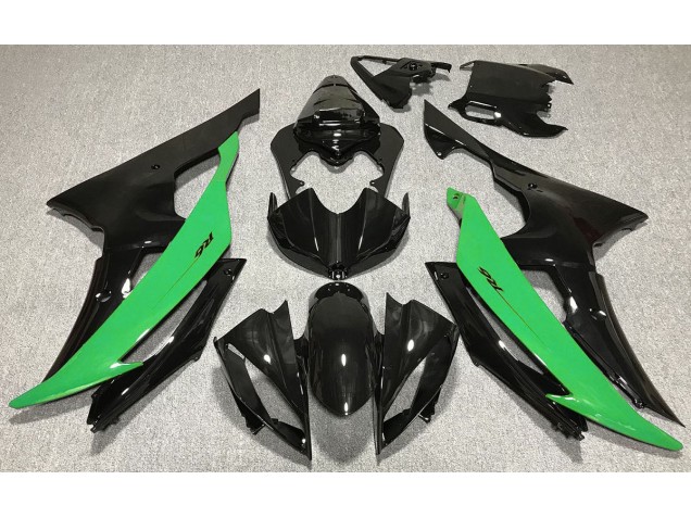 Gloss Black & Green 2008-2016 R6 Motorcycle Fairing Gloss Black & Green 2008-2016 R6 Motorcycle Fairing