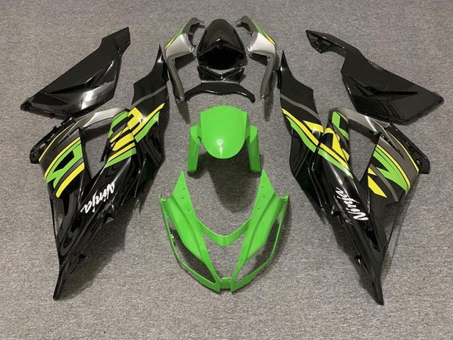 Gloss Black & Green Racing 2013-2018 ZX6R Motorcycle Fairing Gloss Black & Green Racing 2013-2018 ZX6R Motorcycle Fairing