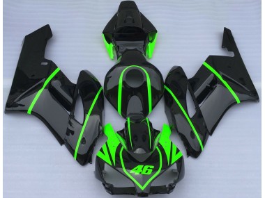 Gloss Black & High Viz Green 2004-2005 CBR1000RR Motorcycle Fairing