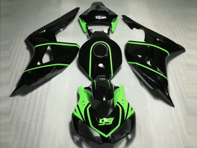 Gloss Black High Viz Green 2006-2007 CBR1000RR Motorcycle Fairing Gloss Black High Viz Green 2006-2007 CBR1000RR Motorcycle Fairing
