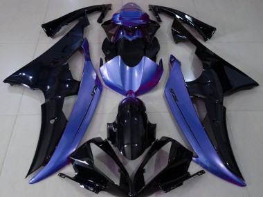 Gloss Black & Light Blue 2008-2016 R6 Motorcycle Fairing