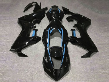 Gloss Black & Light Blue Lining 2017-2023 CBR1000RR Motorcycle Fairing