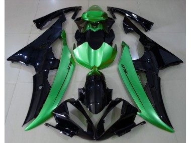 Gloss Black & Light Green 2008-2016 R6 Motorcycle Fairing