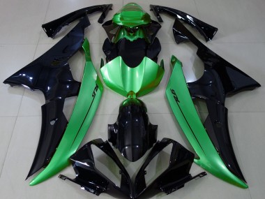 Gloss Black & Light Green 2008-2016 R6 Motorcycle Fairing