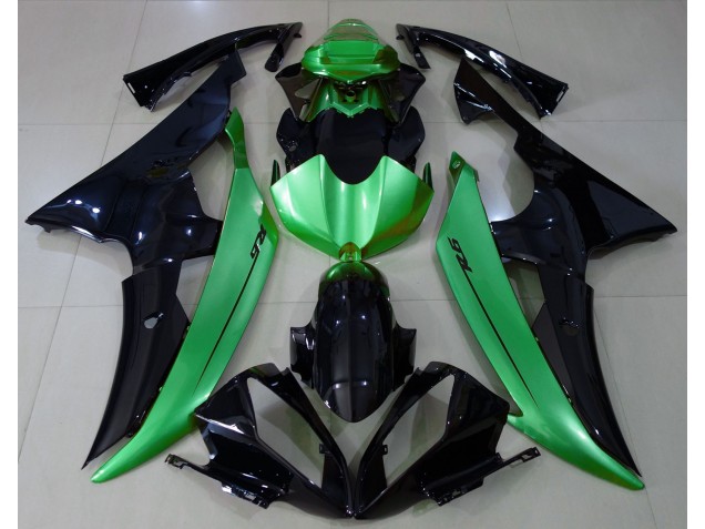 Gloss Black & Light Green 2008-2016 R6 Motorcycle Fairing Gloss Black & Light Green 2008-2016 R6 Motorcycle Fairing