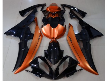 Gloss Black & Light Orange 2008-2016 R6 Motorcycle Fairing