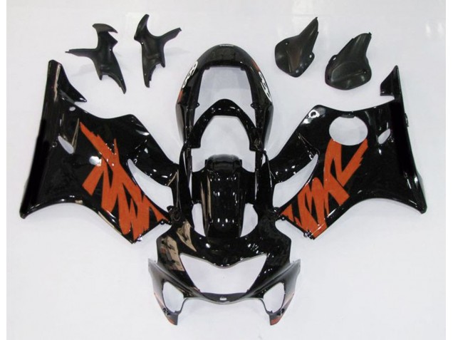 Gloss Black & Orange 1999-2000 CBR600 F4 Motorcycle Fairing Gloss Black & Orange 1999-2000 CBR600 F4 Motorcycle Fairing