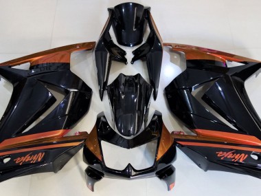 Gloss Black & Orange 2008-2012 Ninja 250 Motorcycle Fairing