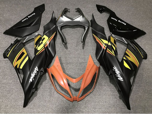 Gloss Black & Orange 2013-2018 ZX6R Motorcycle Fairing