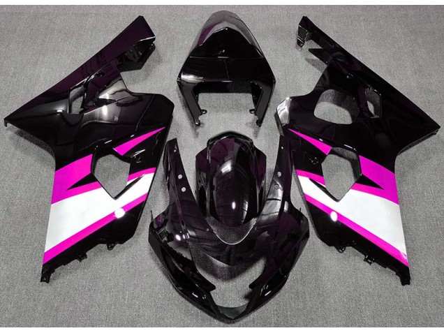 Gloss Black & Pink 2004-2005 GSXR 600-750 Motorcycle Fairing Gloss Black & Pink 2004-2005 GSXR 600-750 Motorcycle Fairing