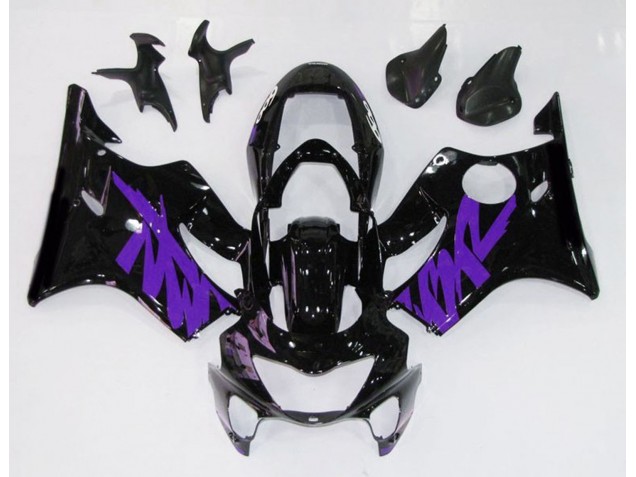 Gloss Black & Purple 1999-2000 CBR600 F4 Motorcycle Fairing Gloss Black & Purple 1999-2000 CBR600 F4 Motorcycle Fairing
