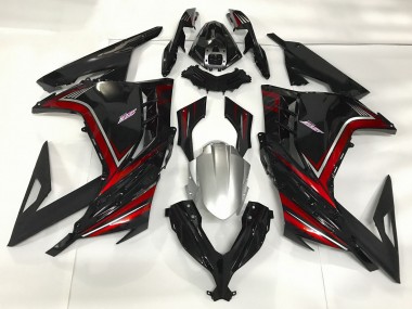 Gloss Black & Red 2013-2018 Ninja 300 Motorcycle Fairing