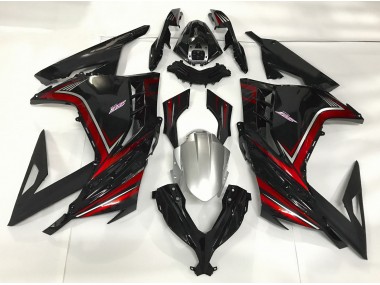 Gloss Black & Red 2013-2018 Ninja 300 Motorcycle Fairing
