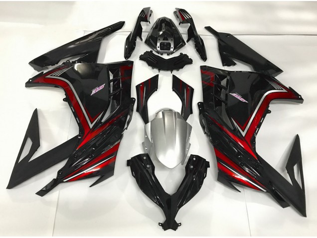 Gloss Black & Red 2013-2018 Ninja 300 Motorcycle Fairing Gloss Black & Red 2013-2018 Ninja 300 Motorcycle Fairing