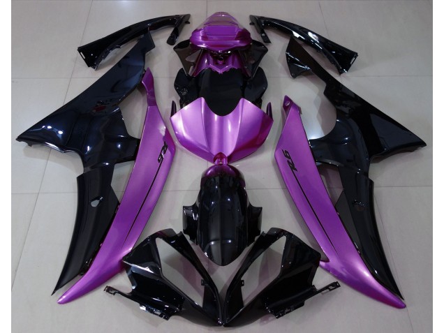 Gloss Black & Rose Purple 2008-2016 R6 Motorcycle Fairing Gloss Black & Rose Purple 2008-2016 R6 Motorcycle Fairing