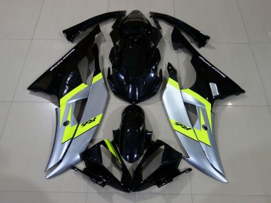 Gloss Black & Silver 2008-2016 R6 Motorcycle Fairing
