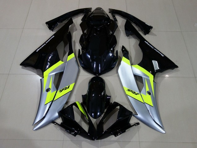Gloss Black & Silver 2008-2016 R6 Motorcycle Fairing Gloss Black & Silver 2008-2016 R6 Motorcycle Fairing