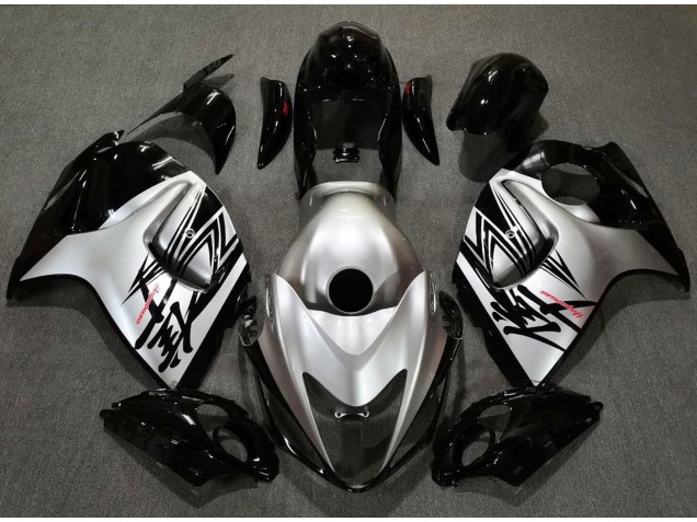 Gloss Black & Silver Design 2008-2020 GSXR 1300 Hayabusa Motorcycle Fairing Gloss Black & Silver Design 2008-2020 GSXR 1300 Hayabusa Motorcycle Fairing