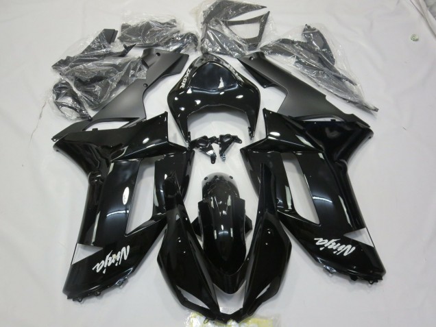 Gloss Black White decal 2007-2008 ZX6R Motorcycle Fairing Gloss Black White decal 2007-2008 ZX6R Motorcycle Fairing