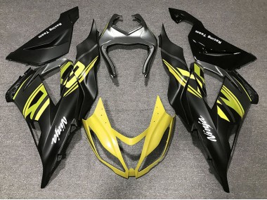 Gloss Black & Yellow 2013-2018 ZX6R Motorcycle Fairing